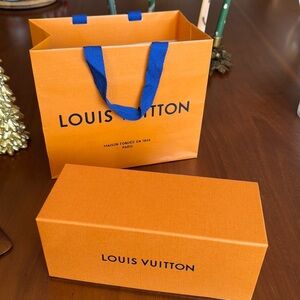 Louis Vuitton empty box and shopping bag